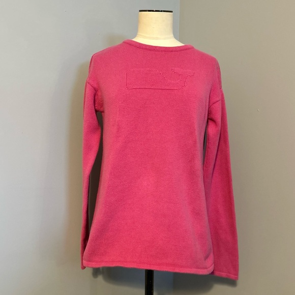 Vineyard Vines Sweaters - Vineyard Vines hot pink whale logo sweater size XL